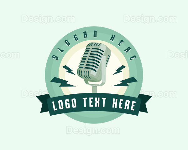 Podcast Microphone Streaming Logo