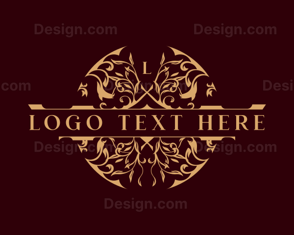 Floral Ornament Wreath Logo