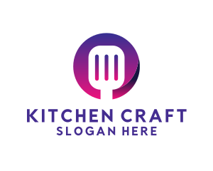 Spatula Kitchen Utensil logo design