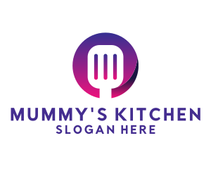 Spatula Kitchen Utensil logo design