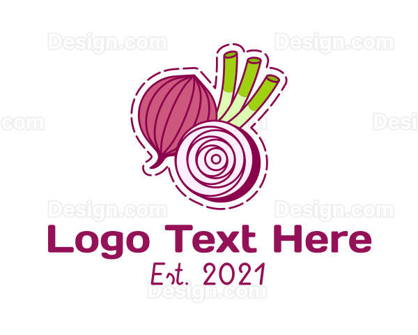 Red Onion Vegetable Logo