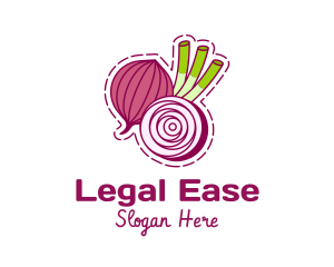 Red Onion Vegetable Logo