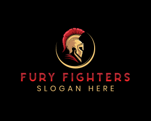 Spartan Warrior Helmet logo design