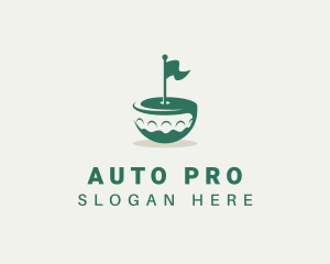 Flag Golf Course  Logo