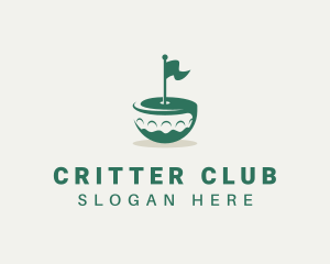 Flag Golf Course  logo design