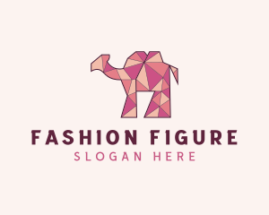 Camel Mosaic Animal logo design