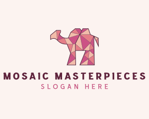 Camel Mosaic Animal logo design