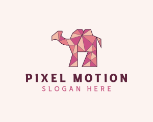 Camel Mosaic Animal logo design