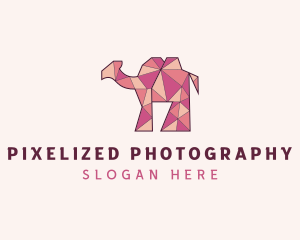 Camel Mosaic Animal logo design