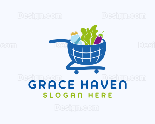 Grocery Shopping Cart Logo