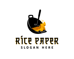 Fried Rice Wok logo design