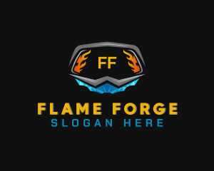 Flame Ice Element logo design