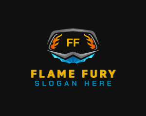 Flame Ice Element logo design