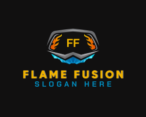 Flame Ice Element logo design