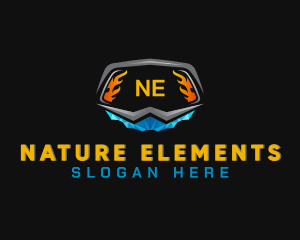 Flame Ice Element logo design