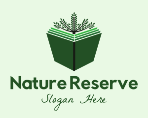 Green Natural Book logo design