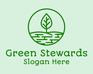 Green Park Tree  logo design