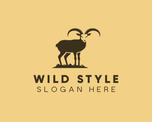 Ibex Wild Goat logo design