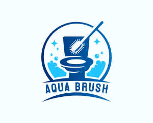 Bubble Cleaning Toilet Disinfection logo design