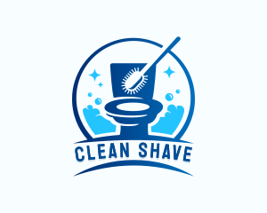 Bubble Cleaning Toilet Disinfection logo design