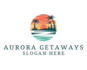 Tropical Island Getaway logo design