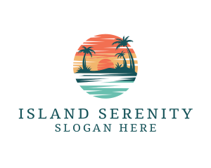 Tropical Island Getaway logo design