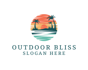 Tropical Island Getaway logo design