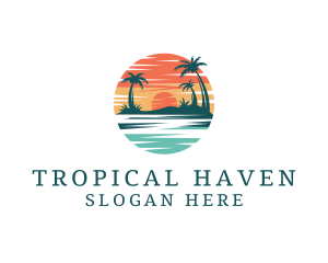 Tropical Island Getaway logo design
