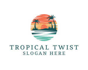 Tropical Island Getaway logo design