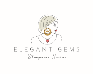 Woman Beauty Glam  logo design
