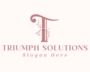 Feminine Spa Letter T logo design