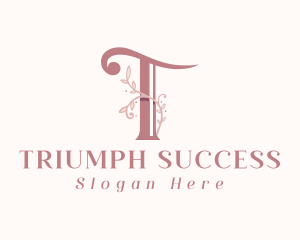 Feminine Spa Letter T logo design