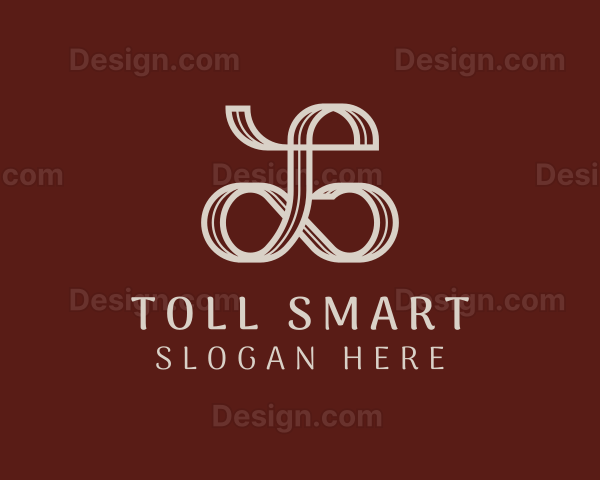 Artistic Ribbon Stripe Logo