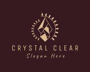 Fashion Crystal Leaf logo design