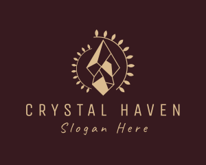 Fashion Crystal Leaf logo design