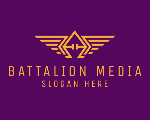 Golden Pilot Wings logo design