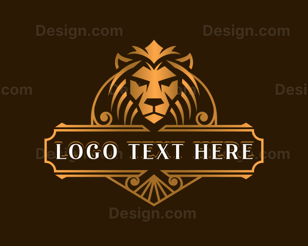 Lion Elegant Shield Logo