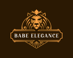 Lion Elegant Shield logo design