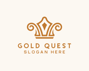 Premium Gold Crown logo design