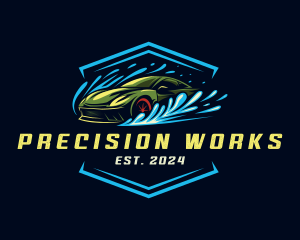 Car Wash Detailing logo design