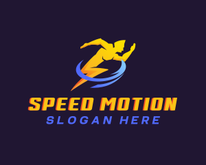 Lightning Running Speed logo design