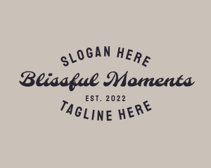 Elegant Retro Script Brand  Logo