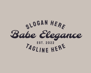 Elegant Retro Script Brand  logo design