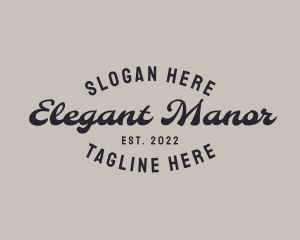 Elegant Retro Script Brand  logo design