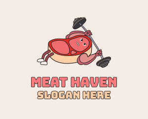 Muscled Meat Workout logo design