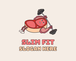 Muscled Meat Workout logo design