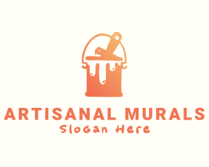 Mural Paint Bucket logo design