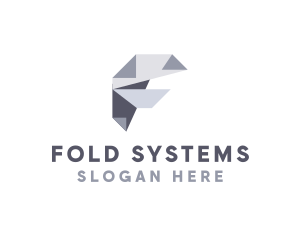 Origami Fold Letter F logo