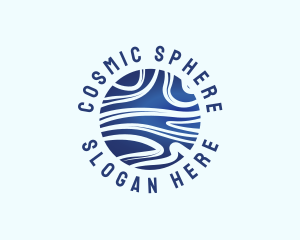 Sphere Fluid Wave logo design