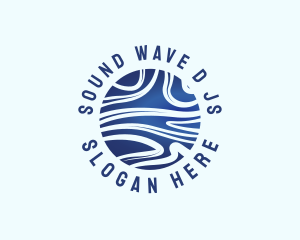 Sphere Fluid Wave logo design